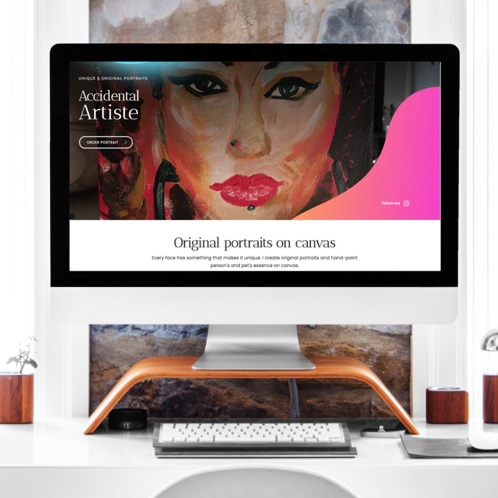 accedental artiste web design, website design,