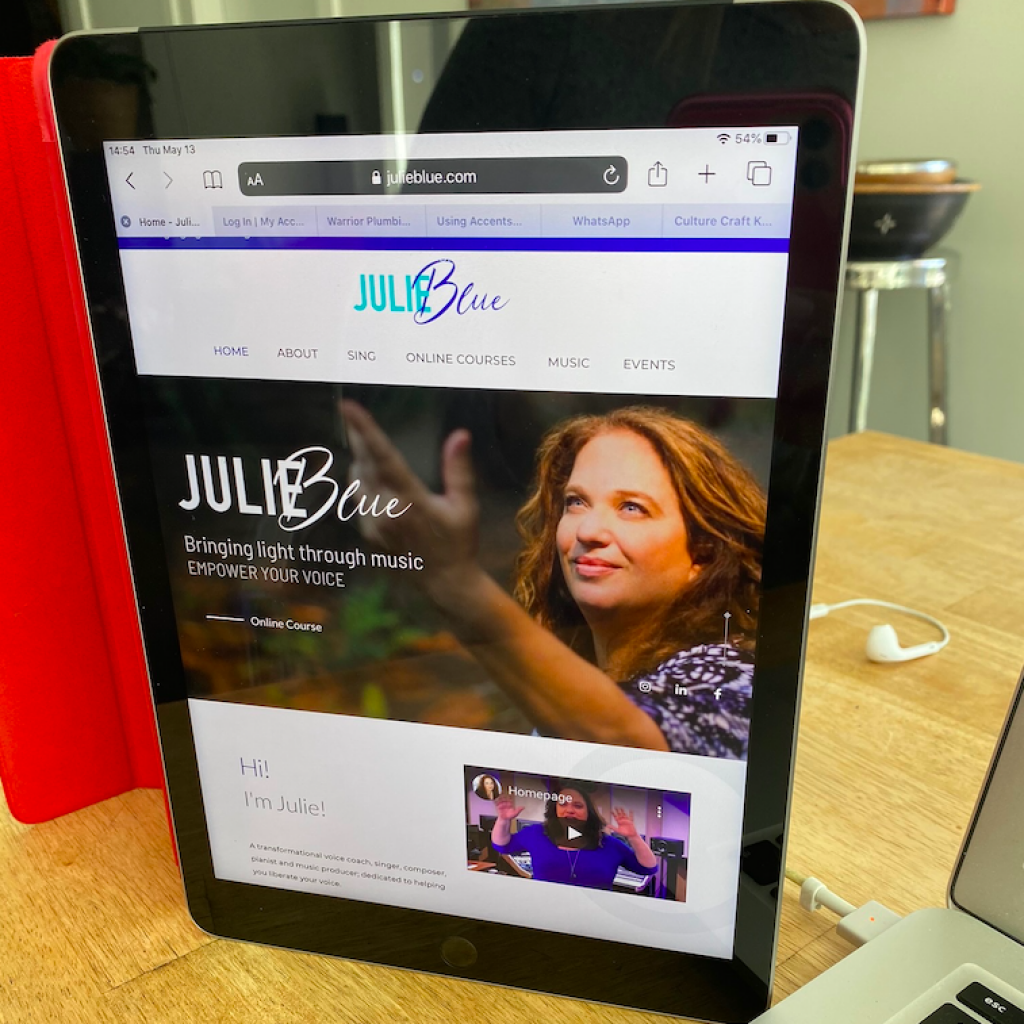 Julie Blue web design